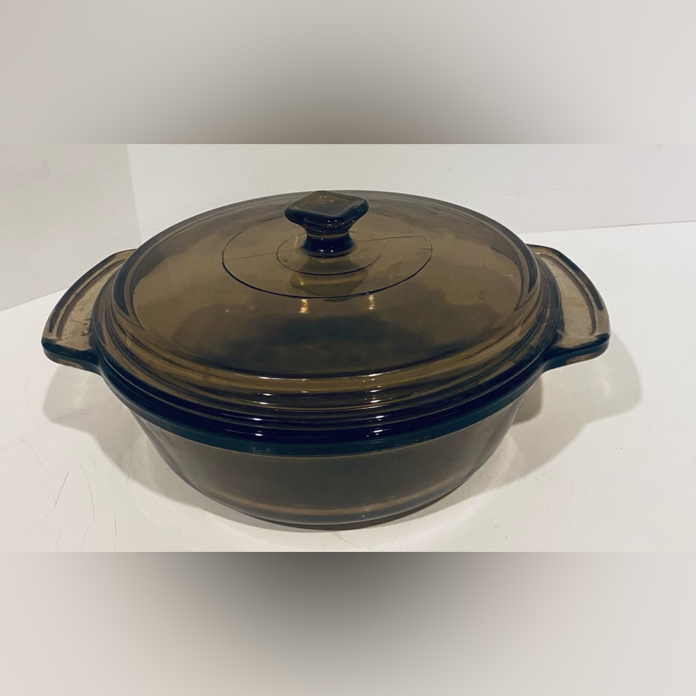 1.5 Qt Anchor Hocking Amber Brown Ovenware - 8.25” Casserole Dish - Vintage Bake